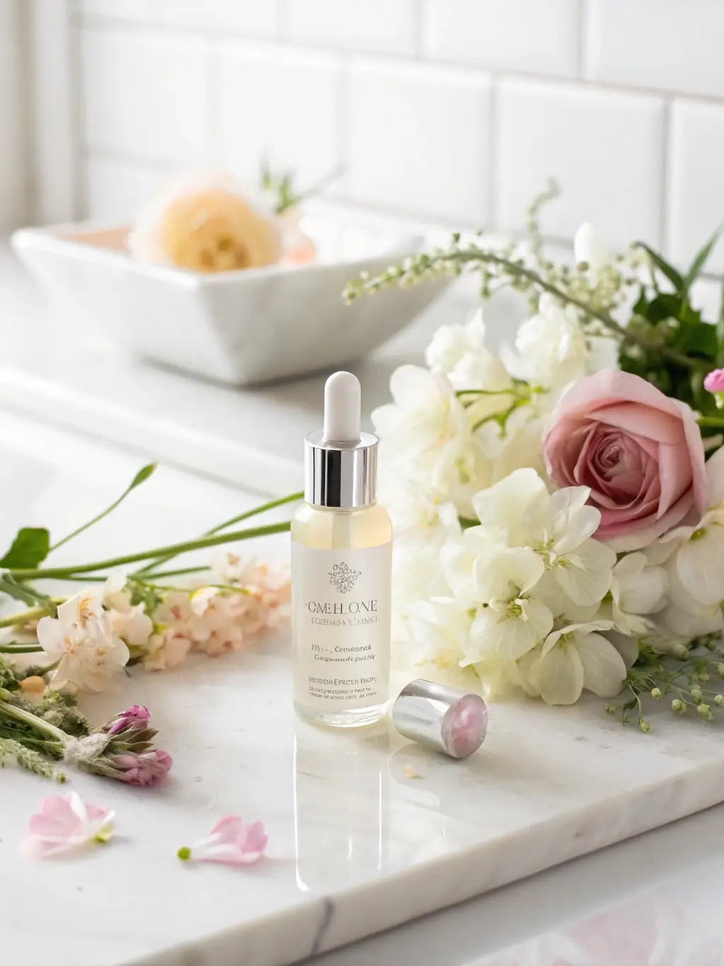 A refreshing image of Core Wellness Hydrating Serum, highlighting natural components like hyaluronic acid and aloe vera, known for their hydrating and rejuvenating properties for the skin.